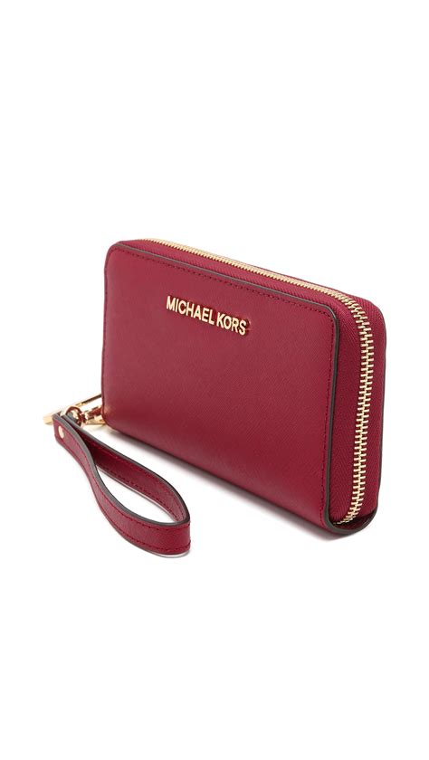 red jet set travel multifunction phone case michael michael kors|MICHAEL Michael Kors Jet Set Small Phone Crossbody Bag.